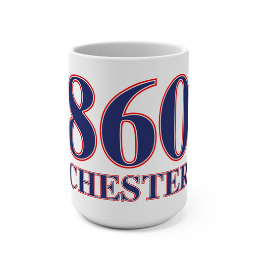 860 Chester Red, White & Blue Mug 15oz
