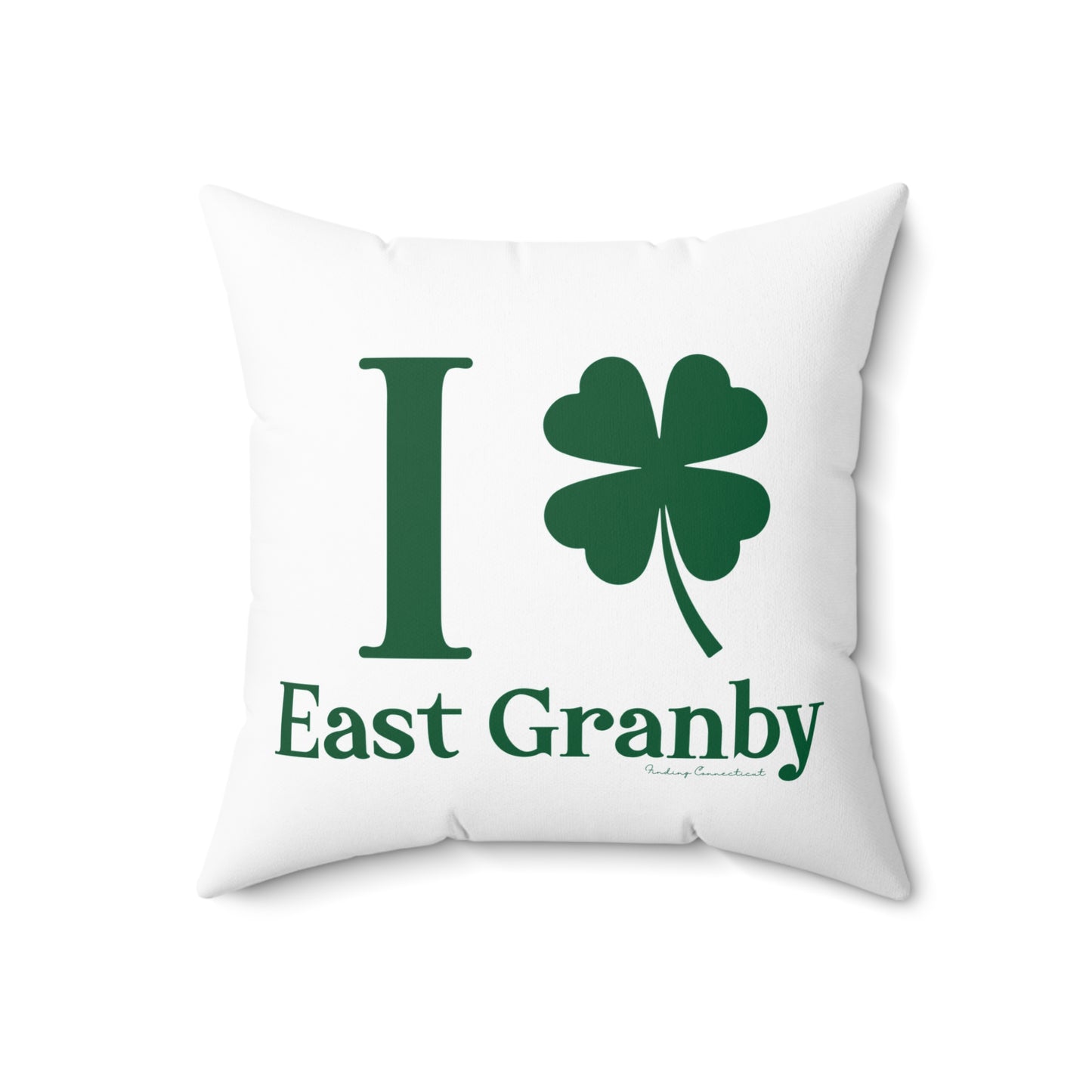 I Clover East Granby Spun Polyester Square Pillow