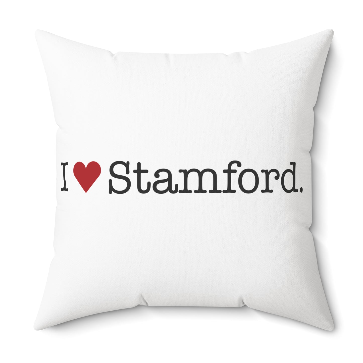 I Heart Stamford. Spun Polyester Square Pillow