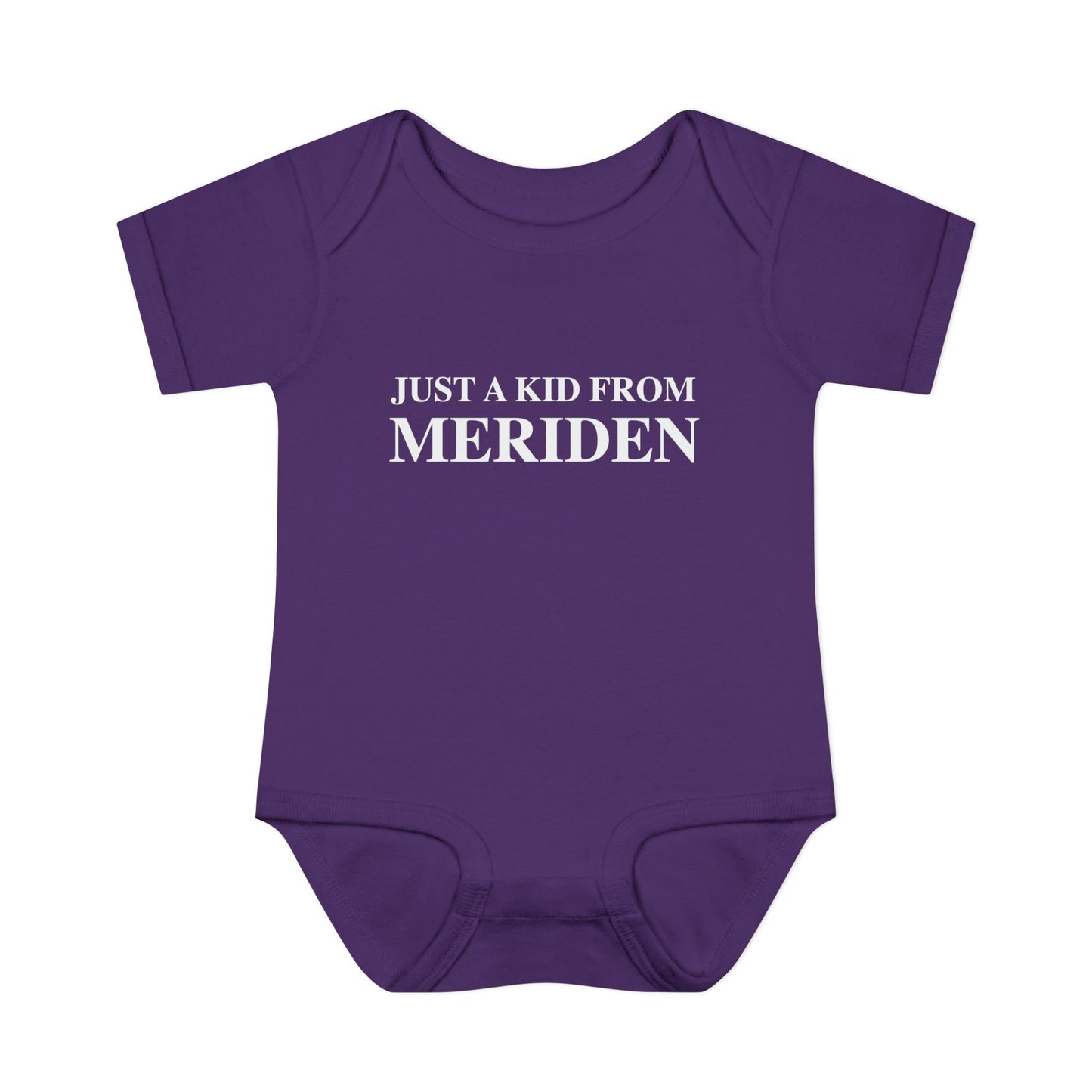 Just a kid from Meriden Infant Baby Rib Bodysuit