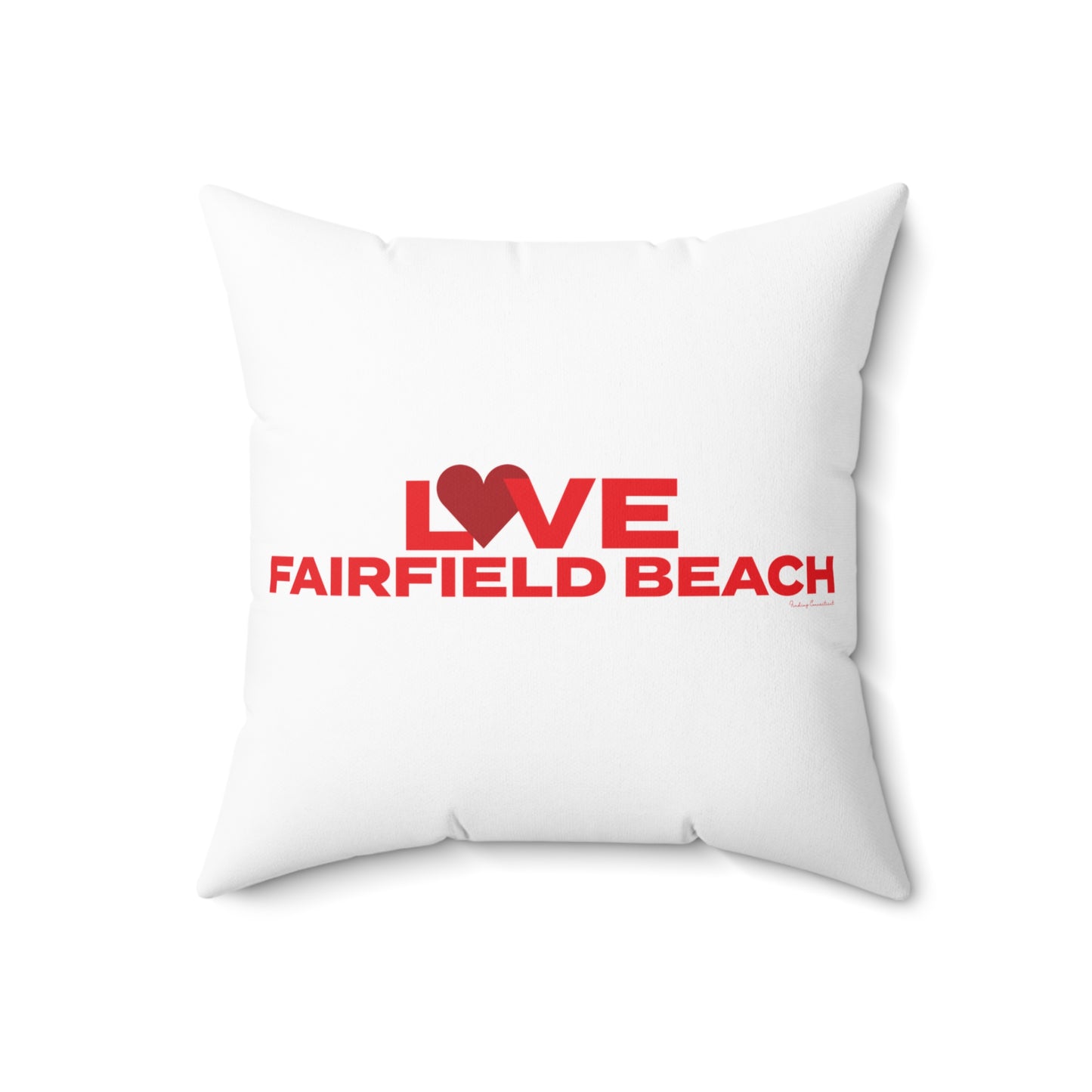 Love Fairfield Beach Spun Polyester Square Pillow