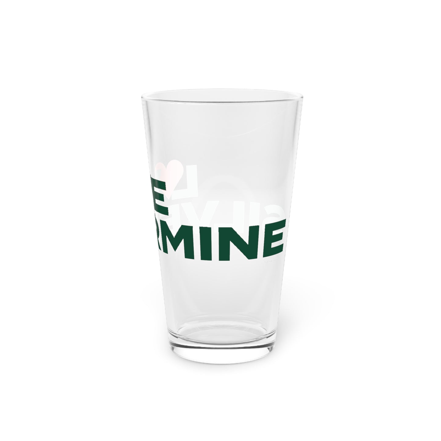 Love Silvermine Pint Glass, 16oz
