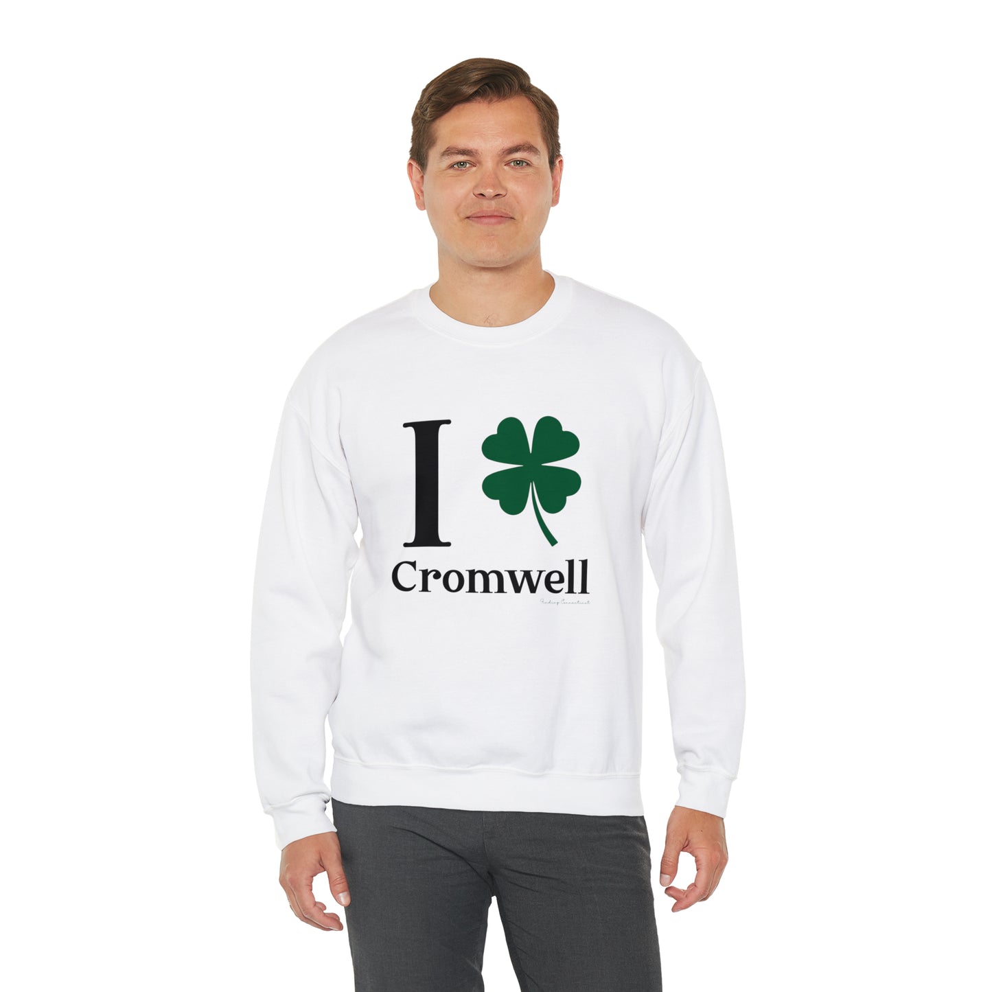 I Clover Cromwell  Unisex Heavy Blend™ Crewneck Sweatshirt (black)