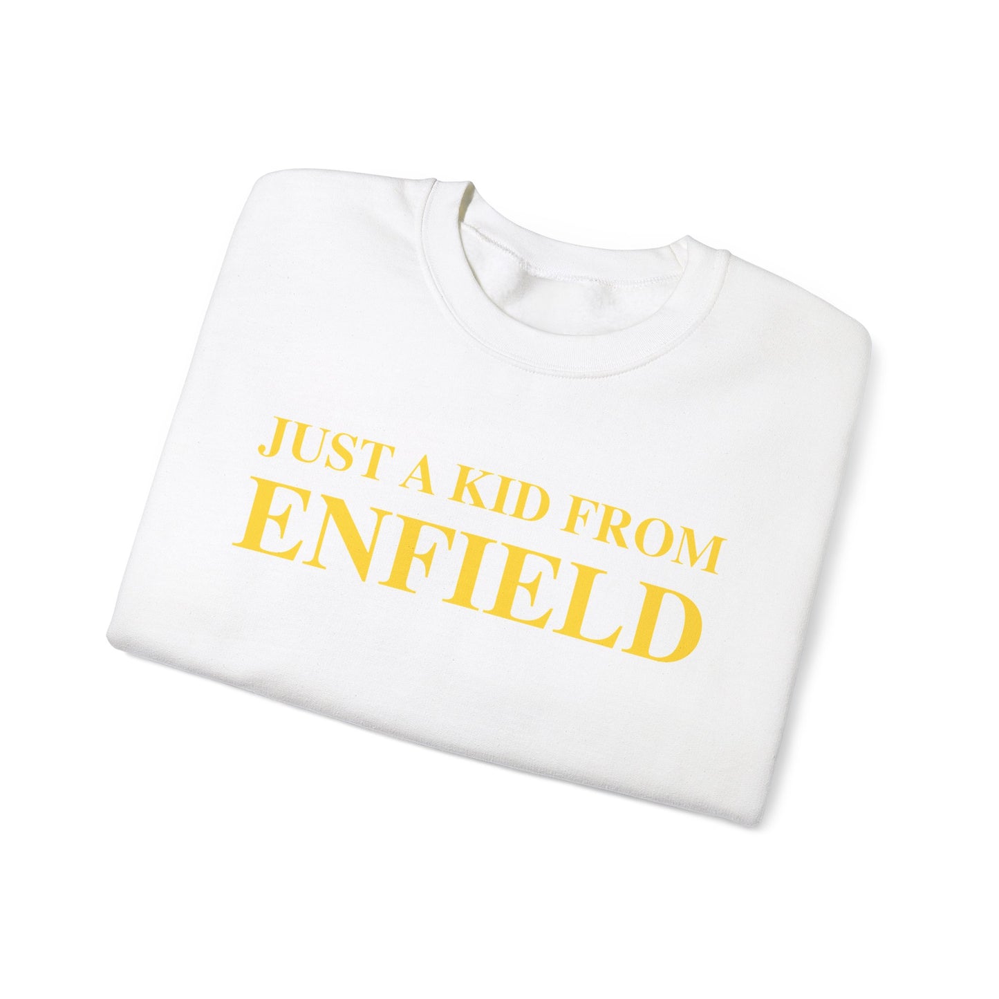 Just a kid from Enfield Unisex Heavy Blend™ Crewneck Sweatshirt