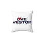 Love Weston Spun Polyester Square Pillow
