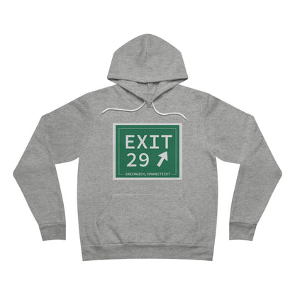 Vintage Exit 29 Merritt Parkway Sign Unisex Sponge Fleece Pullover Hoodie