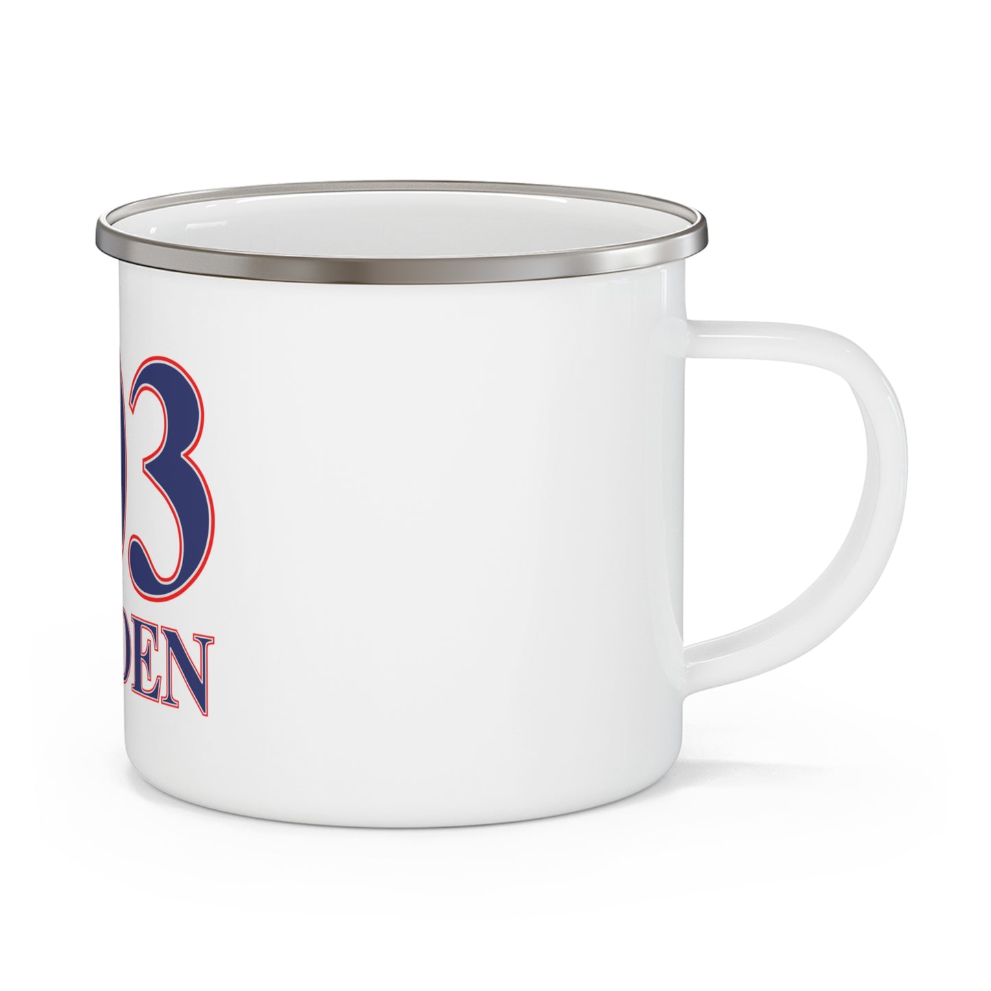 203 Hamden Red White & Blue Enamel Camping Mug