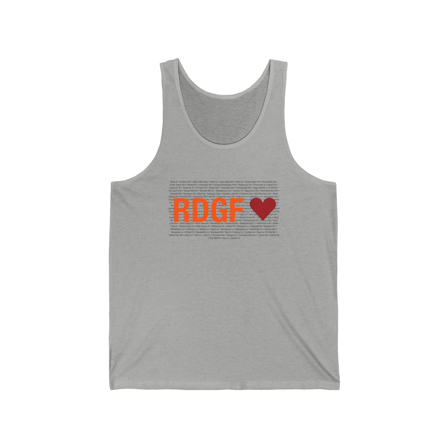 Ridgefield Love  Unisex Jersey Tank Top