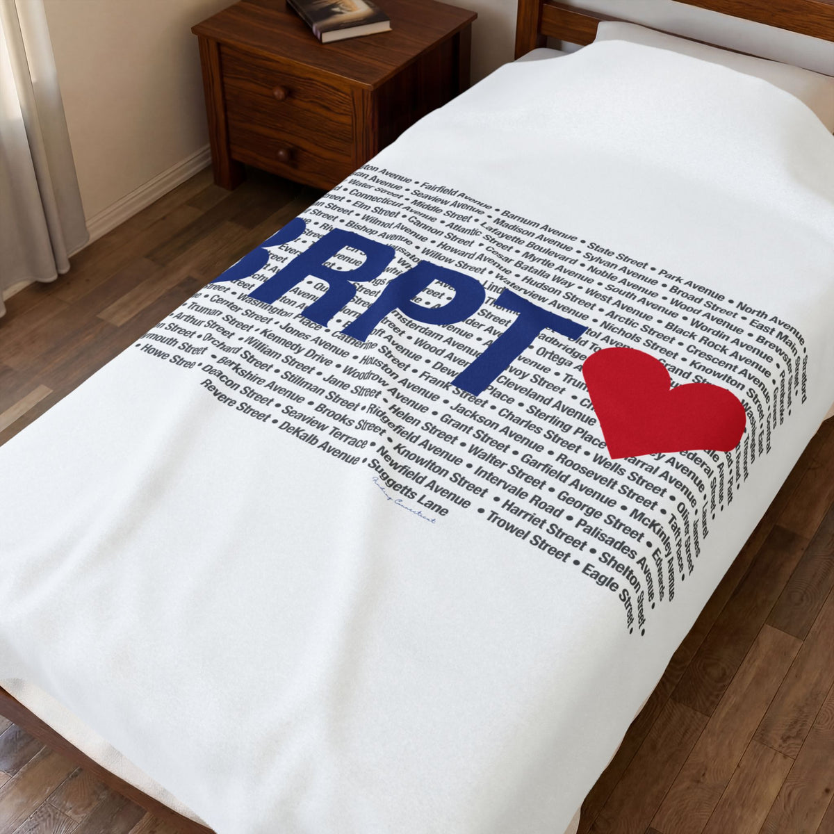 Bridgeport Love Velveteen Plush Blanket