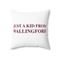 Just a kid from Wallingford Polyester Square Pillow