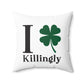 I Clover Killingly Spun Polyester Square Pillow