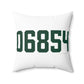 06854 Norwalk Connecticut Zip Code Spun Polyester Square Pillow