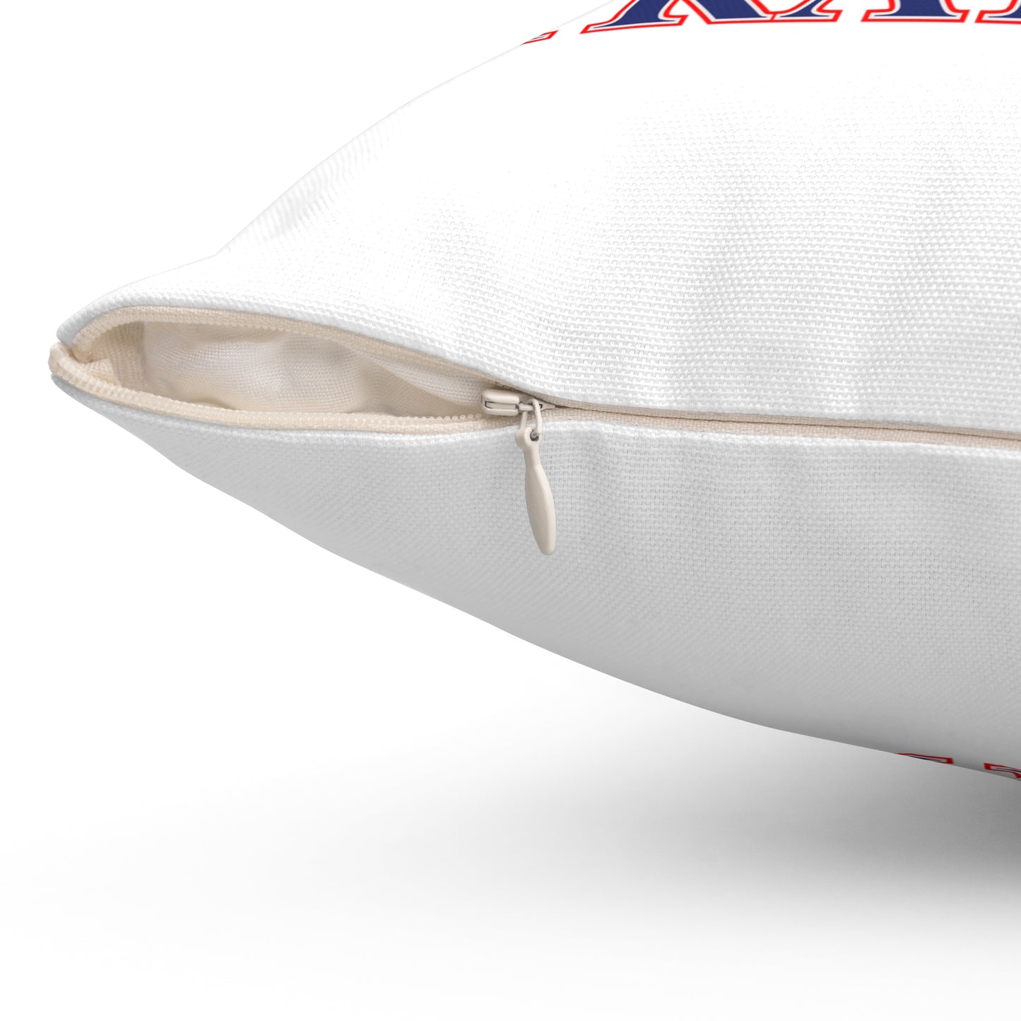 203 Stratford Red White & Blue Spun Polyester Square Pillow