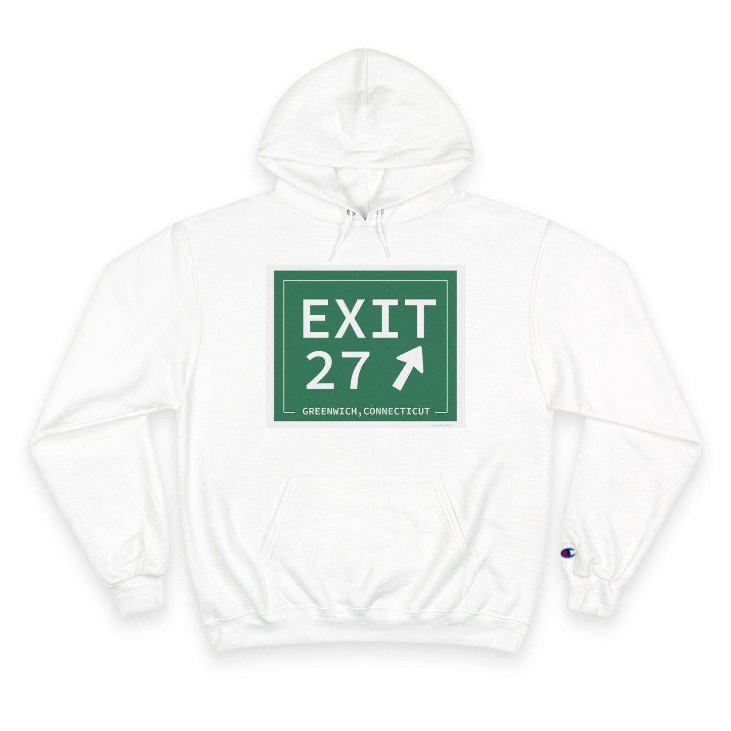 Vintage Exit 27 Merritt Parkway Sign Champion Hoodie