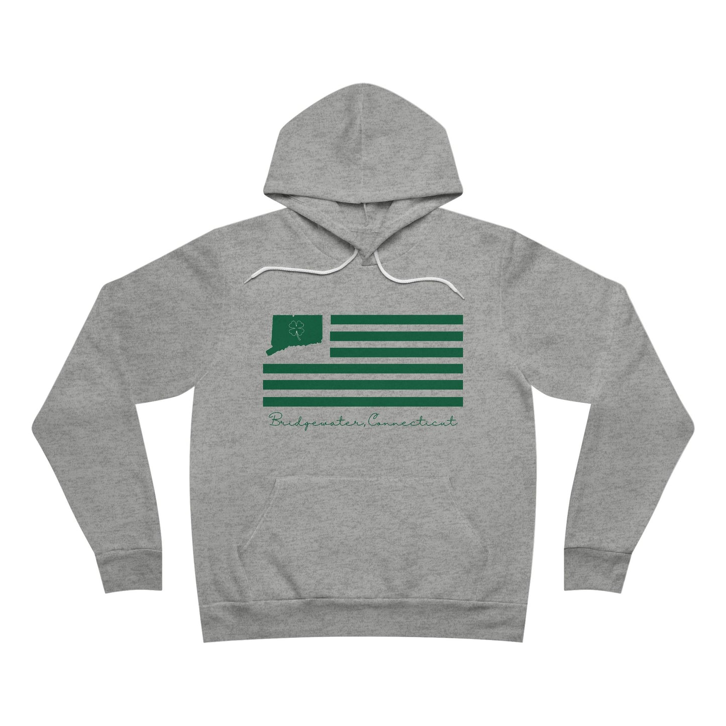 Bridgewater Connecticut St. Patrick’s Day Flag Unisex Sponge Fleece Pullover Hoodie