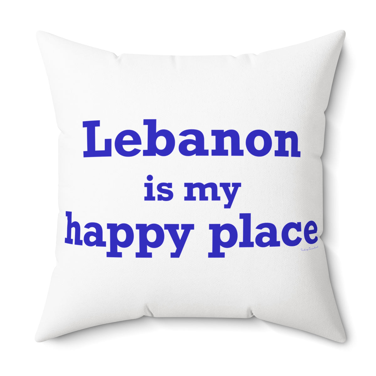 Lebanon is My Happy Place Spun Polyester Square Pillow