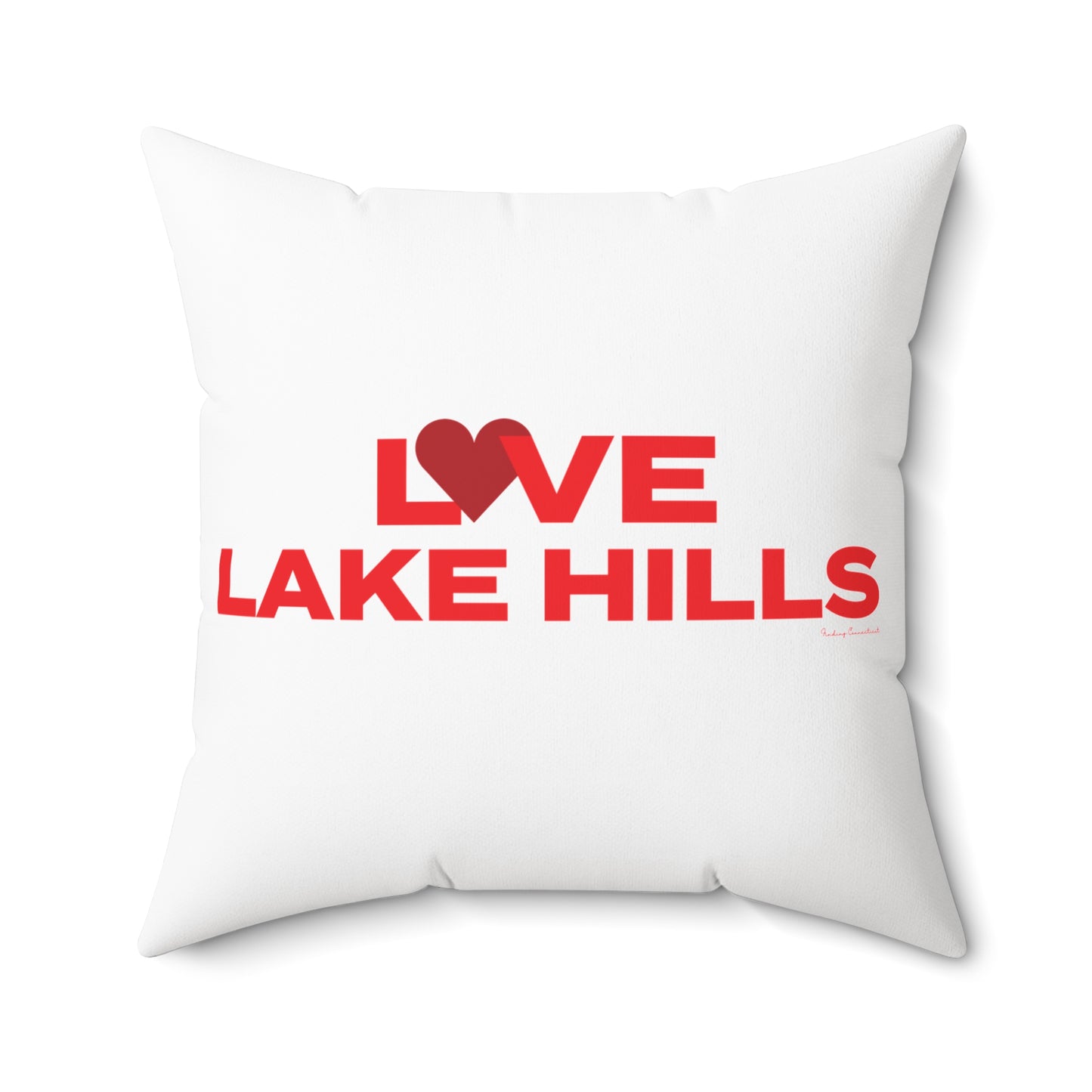 Love Lake Hills Spun Polyester Square Pillow