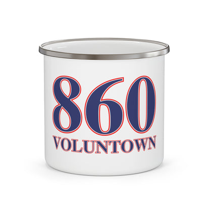 860 Voluntown  Red, White & Blue Enamel Camping Mug
