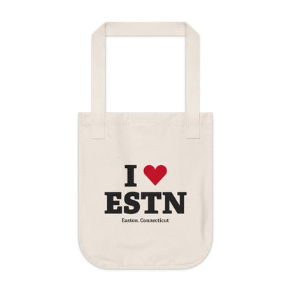 I Heart ESTN Organic Canvas Tote Bag