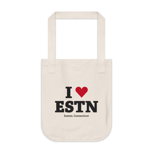 I Heart ESTN Organic Canvas Tote Bag