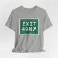 Vintage Exit 49N  Merritt Parkway Sign Unisex Jersey Short Sleeve T-Shirt