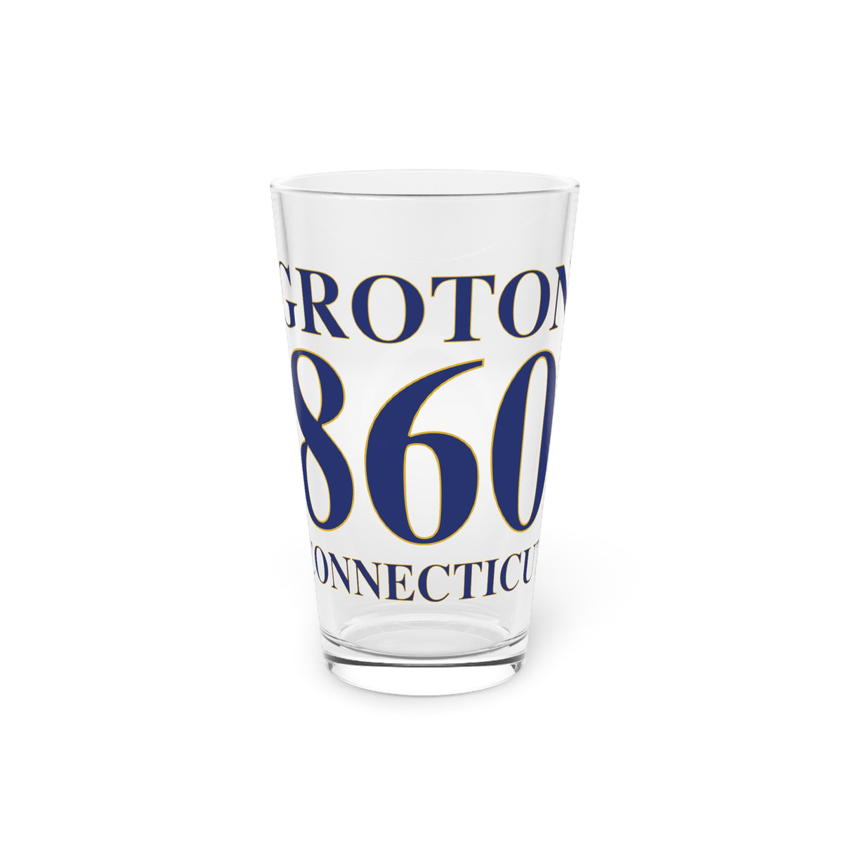 Groton 860 Connecticut Pint Glass, 16oz