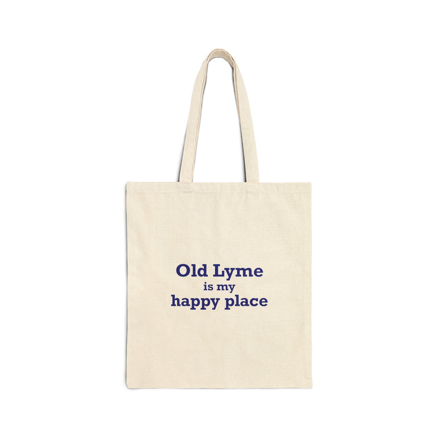 Old Lyme is My Happy Place Cotton Canvas Tote Bag