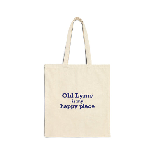 Old Lyme is My Happy Place Cotton Canvas Tote Bag