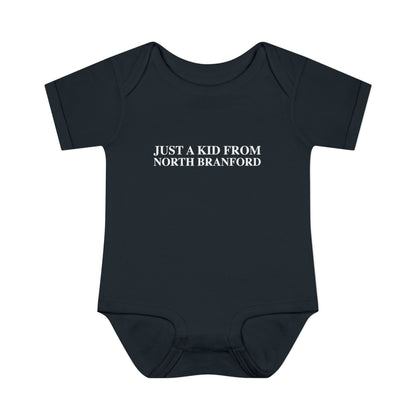 Just a kid from North Branford Infant Baby Rib Bodysuit