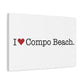 I Heart Compo Beach. Matte Canvas, Stretched, 1.25"