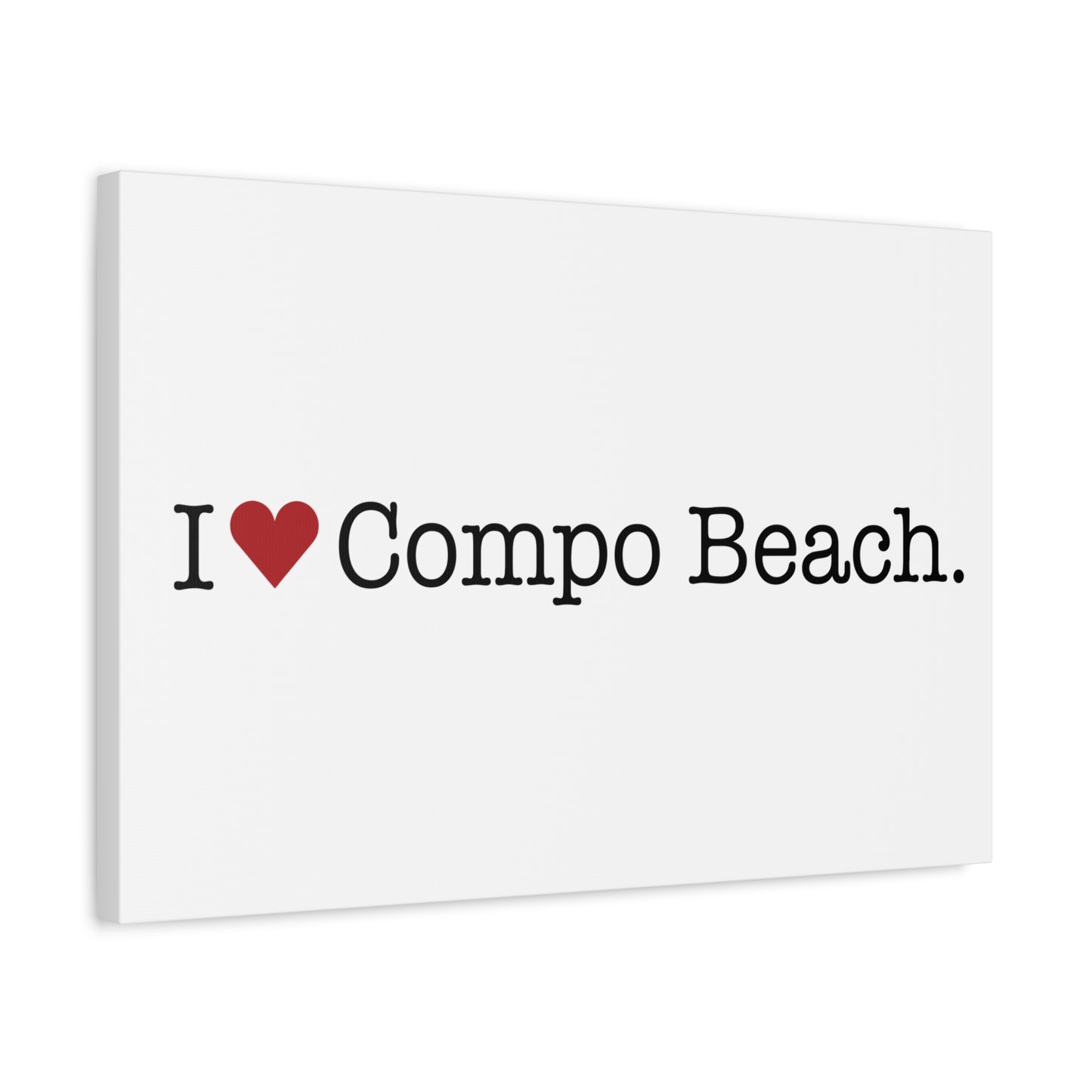 I Heart Compo Beach. Matte Canvas, Stretched, 1.25"