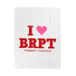 I Heart BRPT Velveteen Plush Blanket