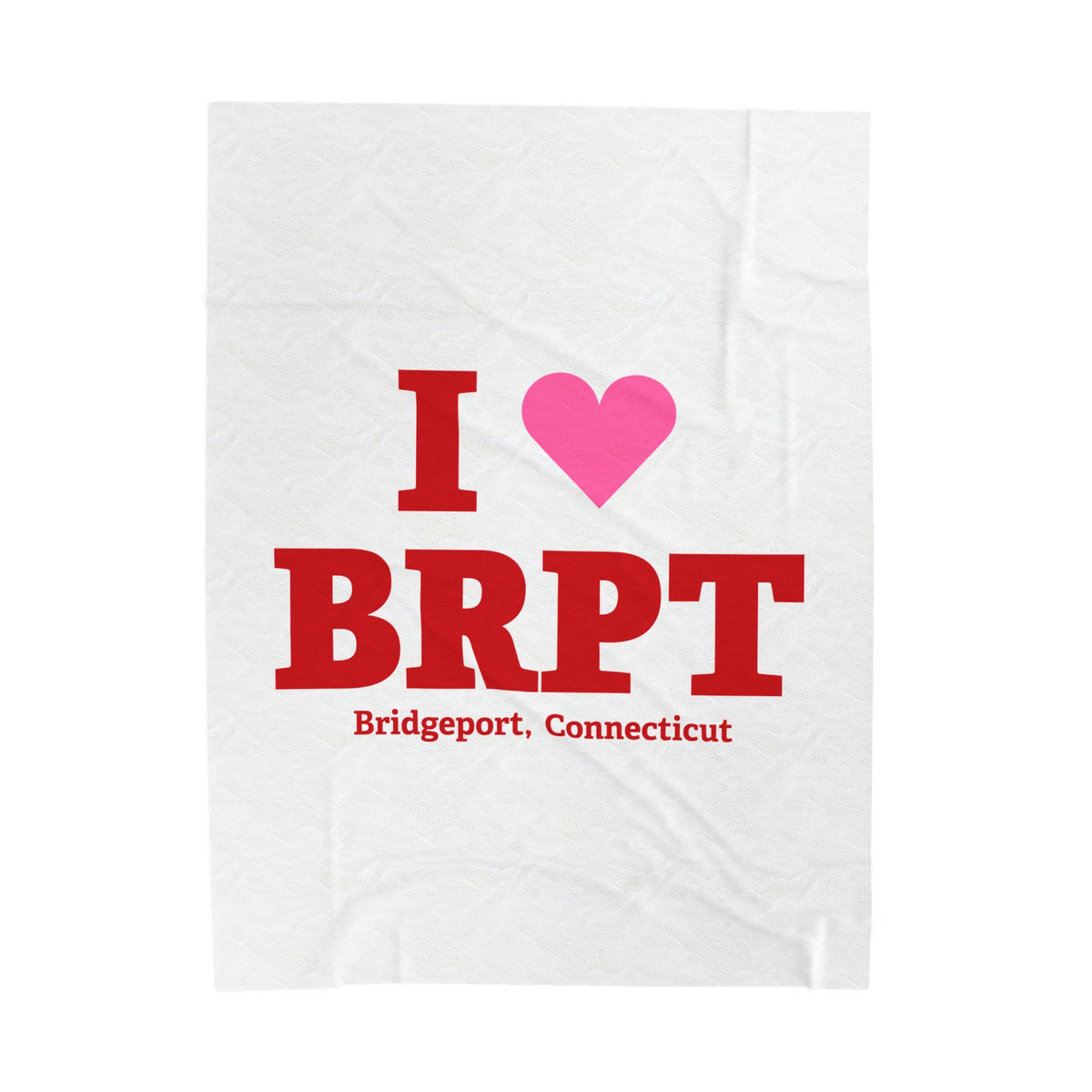 I Heart BRPT Velveteen Plush Blanket