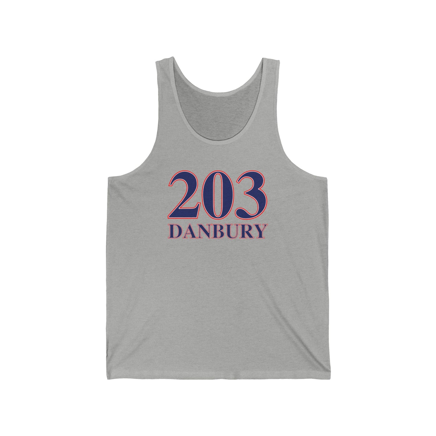 203 Danbury Red, White & Blue Unisex Jersey Tank Top