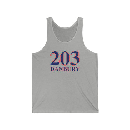 203 Danbury Red, White & Blue Unisex Jersey Tank Top