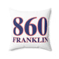 860 Franklin Red, White & Blue Spun Polyester Square Pillow