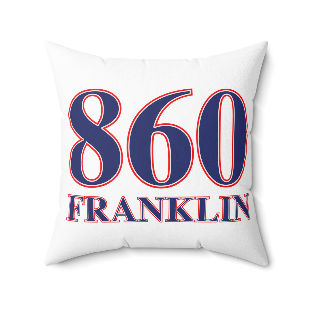 860 Franklin Red, White & Blue Spun Polyester Square Pillow