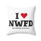 I Heart NWFD Spun Polyester Square Pillow