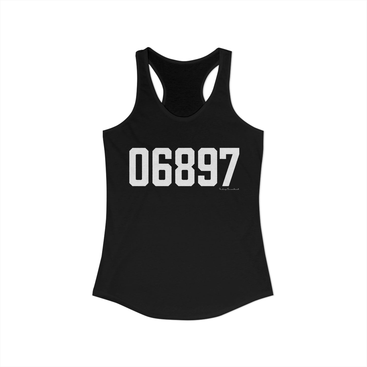 06897 Wilton CT Zip Code Women's Ideal Racerback Tank Top