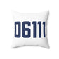 06111 Newington Connecticut Zip Code Polyester Square Pillow