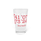 Norwalk Coordinates Pint Glass, 16oz