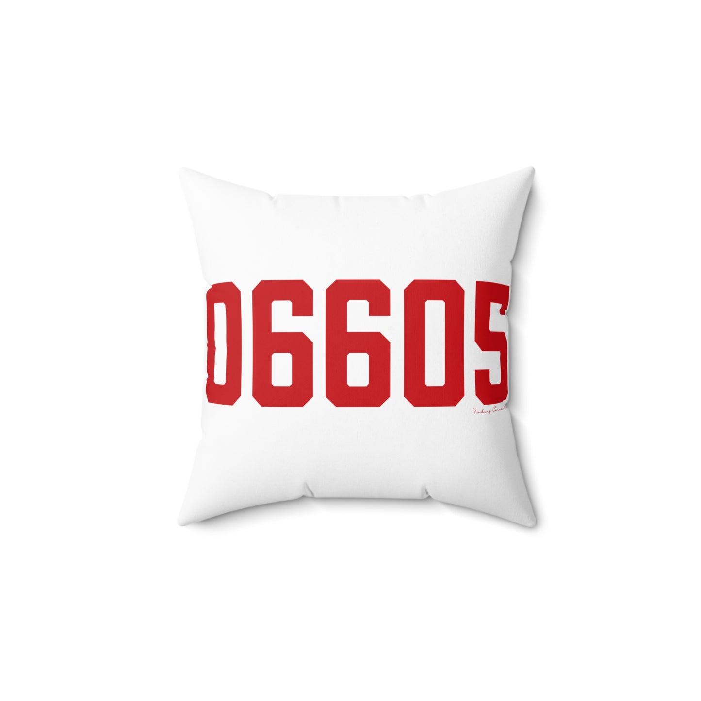 06605 Bridgeport Connecticut Zip Code Spun Polyester Square Pillow