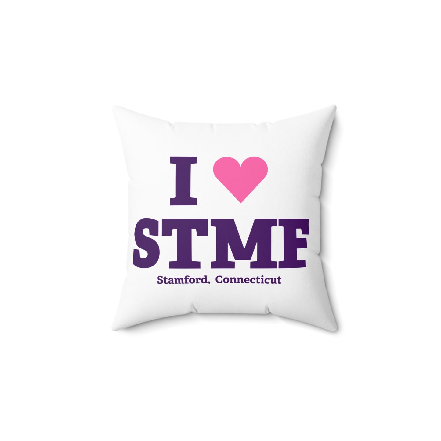 I Heart STMF Spun Polyester Square Pillow