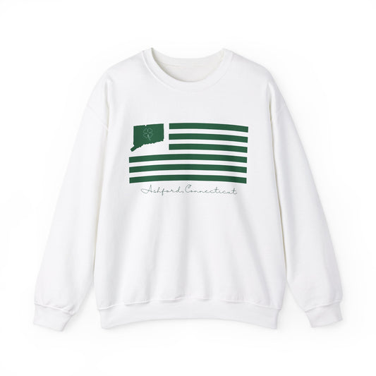 Ashford Connecticut St. Patrick’s Day Flag Unisex Heavy Blend™ Crewneck Sweatshirt