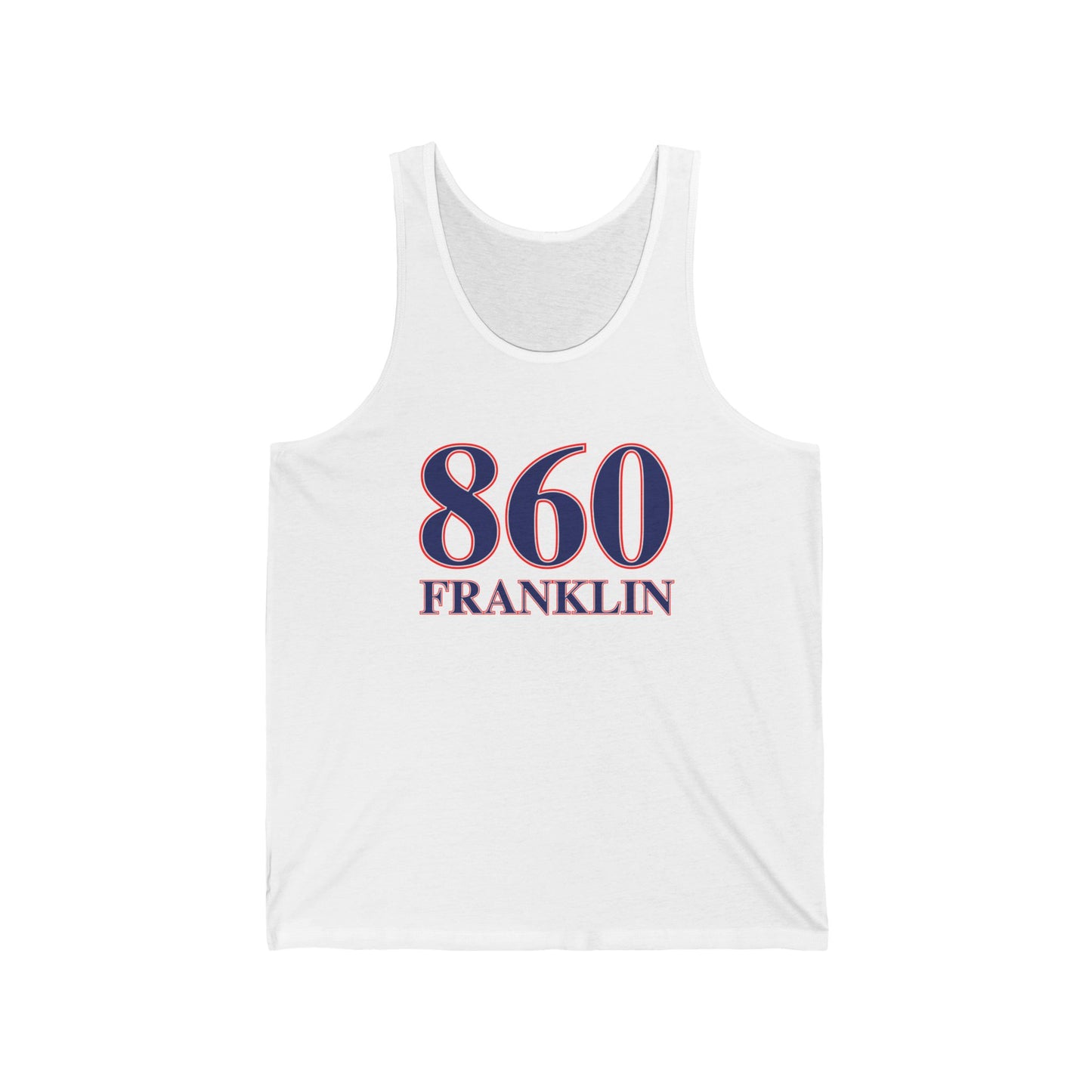 860 Franklin Red White & Blue Unisex Jersey Tank Top