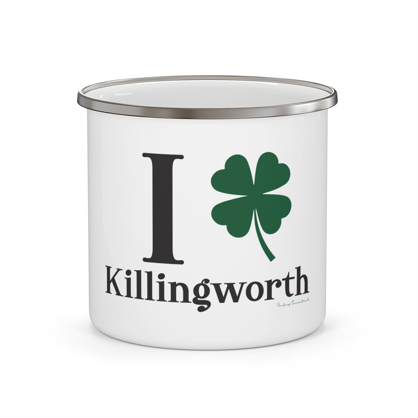 I Clover Killingworth Enamel Camping Mug