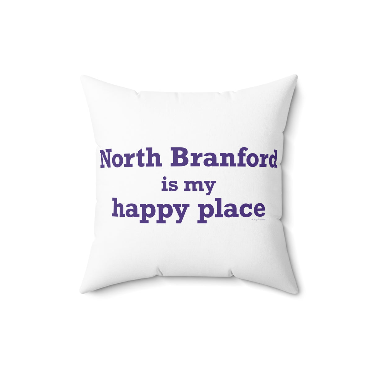 North Branford is My Happy Place Polyester Square Pillow