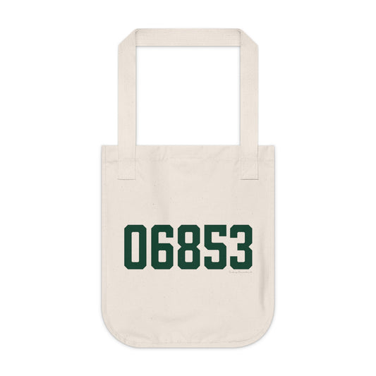 06853 Norwalk Connecticut Zip Code Organic Canvas Tote Bag
