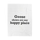 Goose Shows Are My Happy Place  - Black Velveteen Plush Blanket