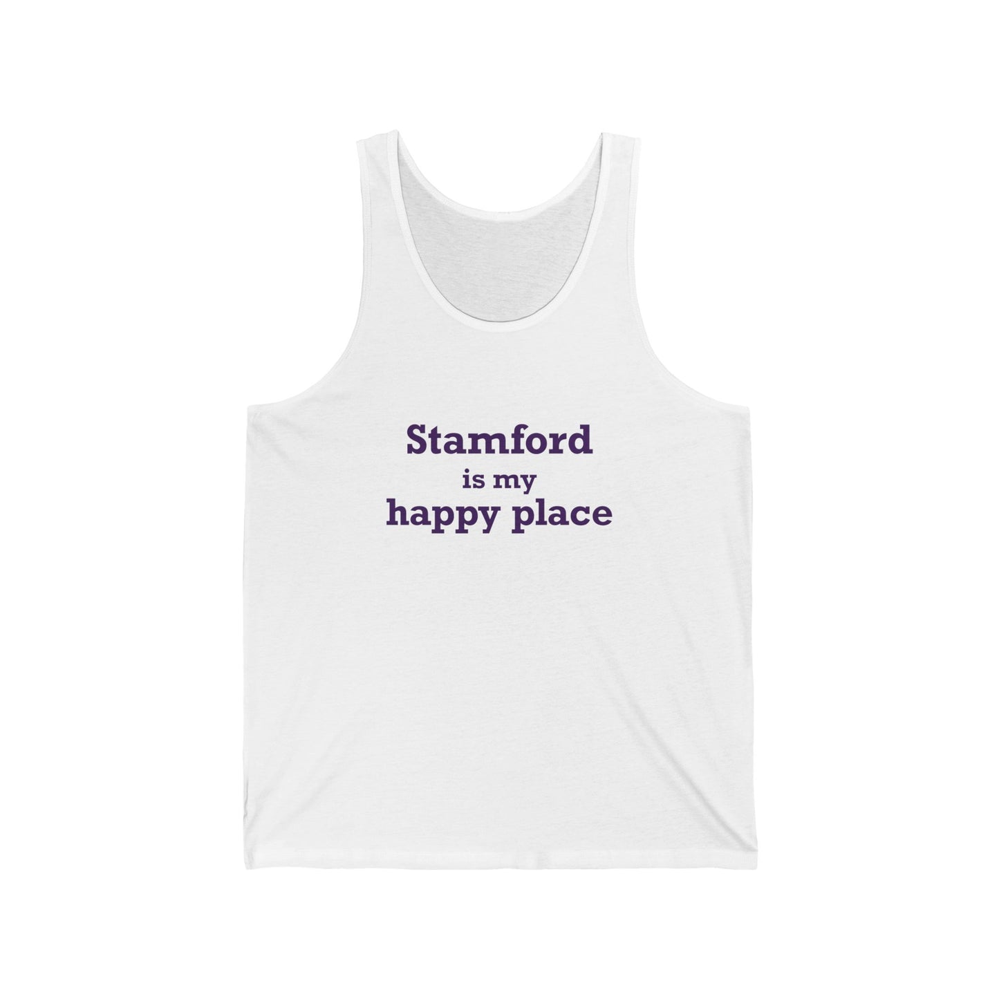 Stamford Is My Happy Place Unisex Jersey Tank Top